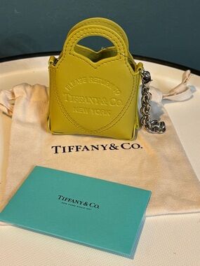 Tiffany & Co. Return to Tiffany Leather Heart Nano Bag Charm Pouch Yellow
